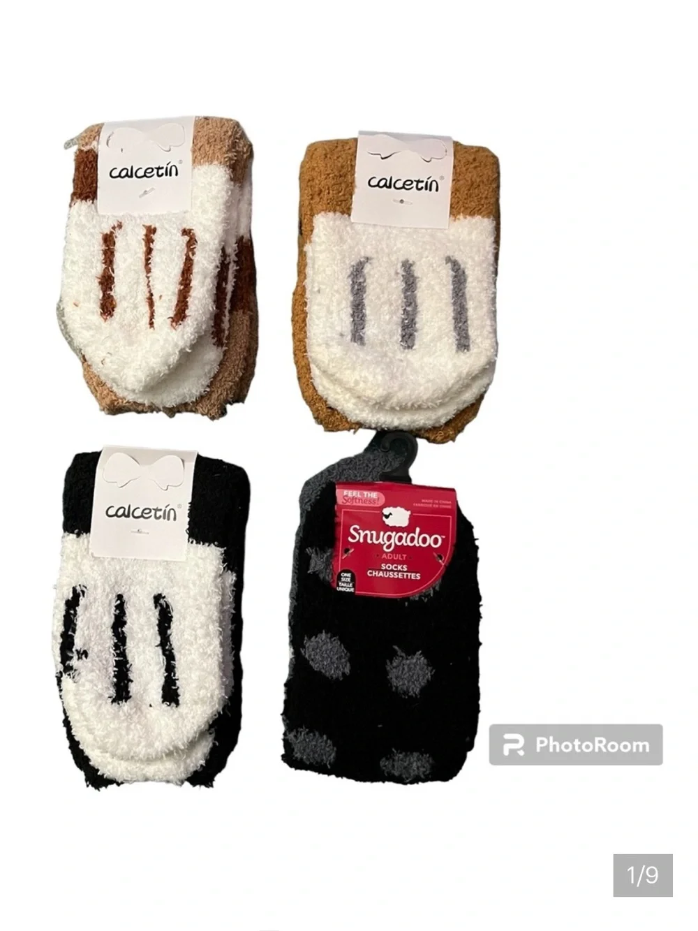NEW IN PACKAGING Fluffy Adult Socks - Set of 4